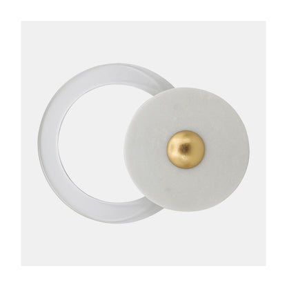 S/2 20/24" VERTIGO ACRYLIC AND QUARTZ WALL DECOR